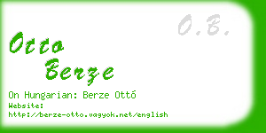 otto berze business card