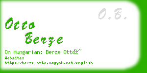 otto berze business card